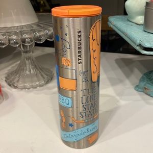 Starbucks Texas stainless tumbler.